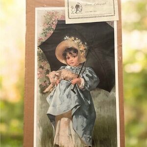 Victorian lithograph titled “Mary and her Lamb”